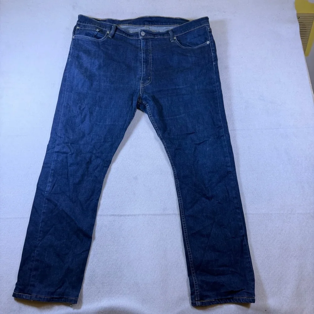 Levis 513 Slim Straight Jeans Mens 40x32 Dark Wash Blue Denim‎ Pants 00513-0601